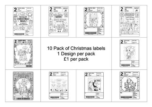 10x etichette regalo termiche - 10x,
